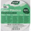 Vairākkārt lietojamu šķīvju komplekts Algon Balts Plastmasa (6 gb.)