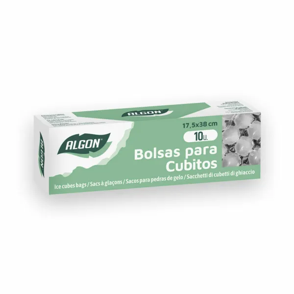 Ice bags Algon 17,5 x 38 cm Reusable Ice Cubes 10 Pieces (24 Units)