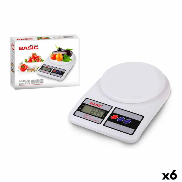 virtuves svarus Basic Home Digitāls 7 kg Balts 23 x 16 x 3,6 cm (6 gb.)