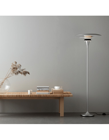 Diablo floor lamp D500 flat alu/flat white E27