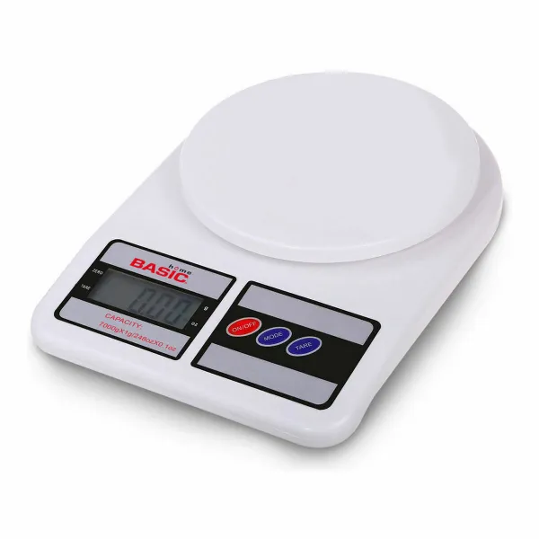 kitchen scale Basic Home Digital 7 kg White 23 x 16 x 3,6 cm (6 Units)