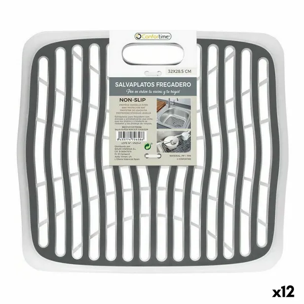 Non-slip Mat Confortime 32 x 29 x 1 cm (12 Units)