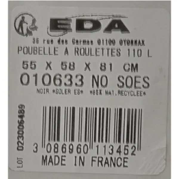 Roskakori EDA 010633 110 L 110 L