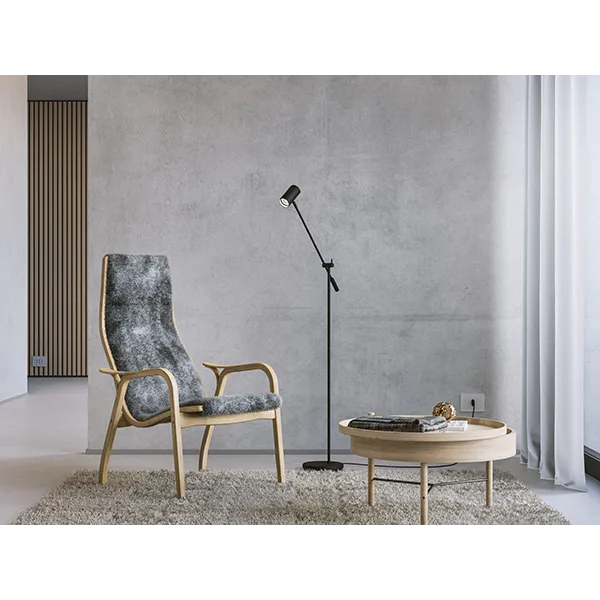 Tyson floor lamp tilt black structure GU10