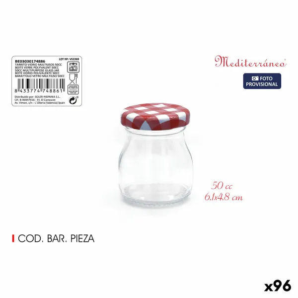 Purkki Mediterraneo Lasi 50 ml (96 osaa)