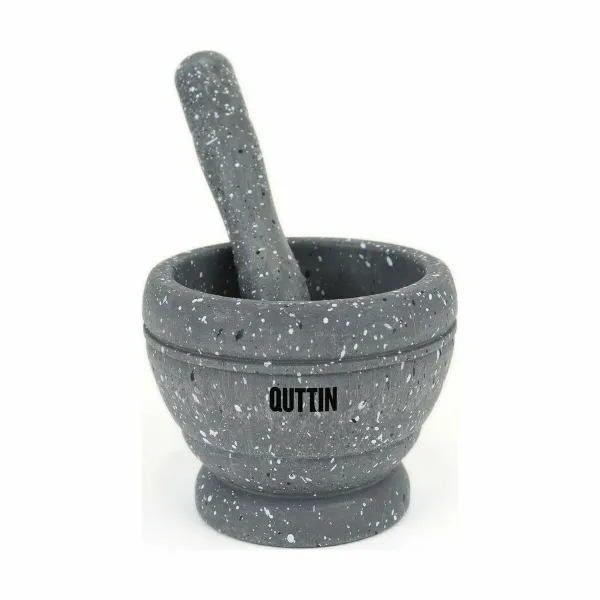 Кухонная ступка Quttin Пластик 11 x 9 cm Чёрный (12 штук)
