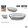 Duonos krepšelis Quttin Metalinis Ovalus 23 x 16,5 x 5,5 cm (12 vnt.)