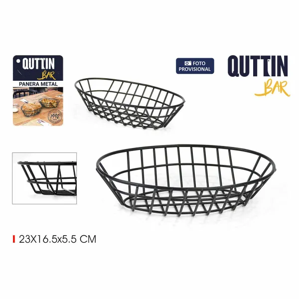 Maizes kaste Quttin Metāls Ovāls 23 x 16,5 x 5,5 cm (12 gb.)