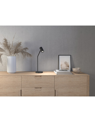 Tyson table lamp black structure GU10