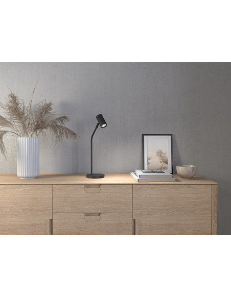 Tyson table lamp black structure GU10