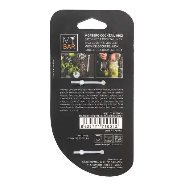 Keittiömortteli Cocktail Gourmet Quttin 105172 Ruostumaton teräs (12 osaa)