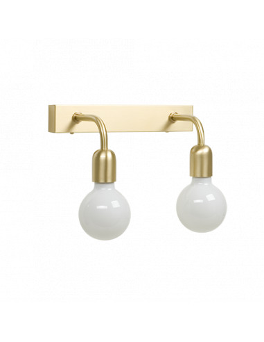 Regal wall lamp 2 IP44 polished brass E27