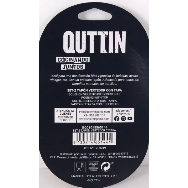 Kaatonokka Quttin 8433774651444 16 x 9 x 2 cm 2 Kappaletta (24 osaa)
