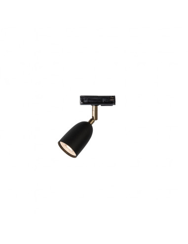 Radiell spotlight Global 1-phase black/brass GU10