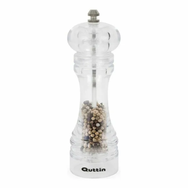 Pepper Mill Quttin Transparent 6,5 x 6,5 x 19 cm