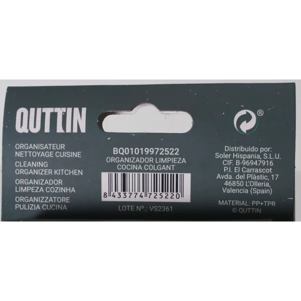 Решетка для мойки Quttin Двойное Белый 15 x 9 x 12 cm (12 штук)