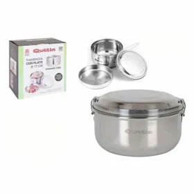 Apvali pietų dėžutė su dangteliu Quttin Nerūdijantis plienas Plienas 17 cm (12 vnt.) (Ø 17 cm)