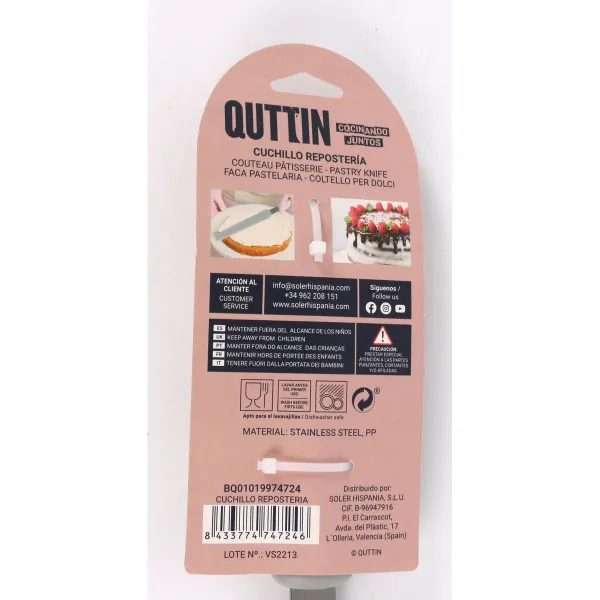Нож Quttin 34 x 3 cm Кондитерская (36 штук)