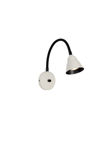 Relief wall lamp pearl white/flat black GU10