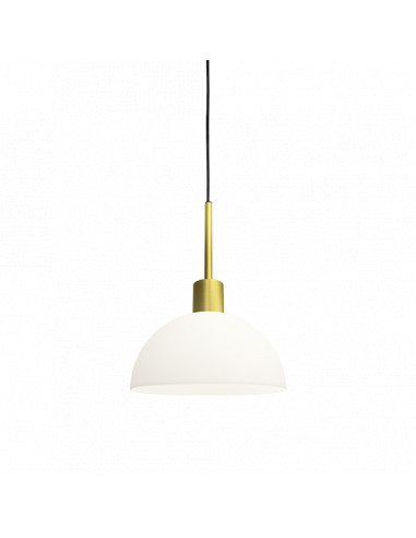 Vienda pendant satin brass/glass E14