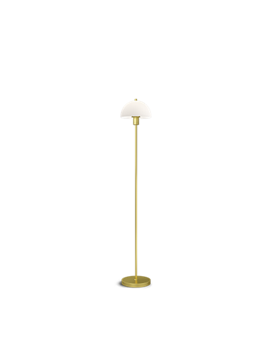 Vienda floor lamp satin brass/glass E14