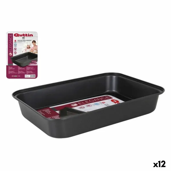 Baking tray Quttin 52287 Rectangular 34 x 24 cm Carbon steel (12 Units)