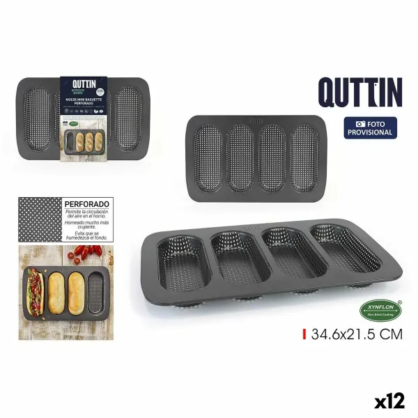 Форма для багетов Quttin Baguette 34,6 x 21,5 x 3 cm (12 штук)
