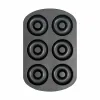 Oven Mould Quttin Doughnuts Carbon steel Black 32 x 21 x 2,3 cm (12 Units)