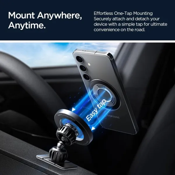 Spigen MFT13 Magnetic Dashboard & Vent Car Mount - Magnetic Car Holder MagSafe (Black)