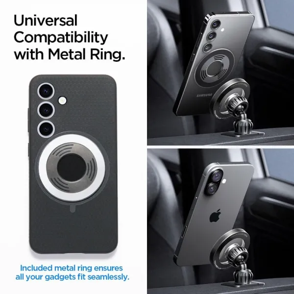 Spigen MFT13 Magnetic Dashboard & Vent Car Mount - Magnetic Car Holder MagSafe (Black)