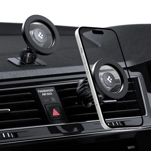 Spigen MFT13 Magnetic Dashboard & Vent Car Mount - Magnetic Car Holder MagSafe (Black)