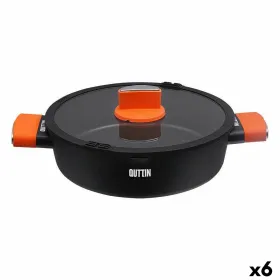 Katls ar stikla vāku Quttin Gastro Melns Oranžs 36,5 x 27 x 8,5 cm (6 gb.)