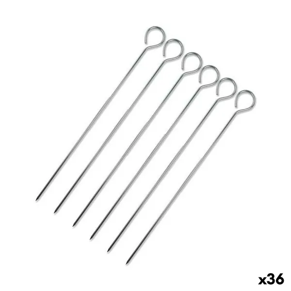 Šašlykinių rinkinys Wooow Metalinis 6 Dalys 20 cm (36 Vienetai)