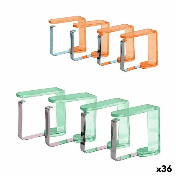Staltiesės segtukas 4,5 x 4,3 cm (4 Dalys) (36 Vienetai)