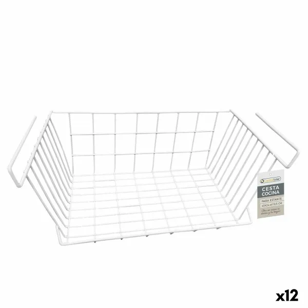 Корзина для кухонных полок Confortime Белый 43 x 24,4 x 18,5 cm (12 штук)