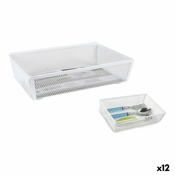 Stalo įrankių dėklas Confortime Metalinis Balta 21,8 x 15,24 x 5,2 cm (12 vnt.)