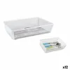 Cutlery Organiser Confortime Metal White 21,8 x 15,24 x 5,2 cm (12 Units)