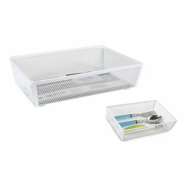 Stalo įrankių dėklas Confortime Metalinis Balta 21,8 x 15,24 x 5,2 cm (12 vnt.)