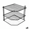 Lėkščių stovas Confortime Juoda 22 x 22 x 22 cm 22 x 22 x 25 cm Kampinė spinta (8 vnt.)