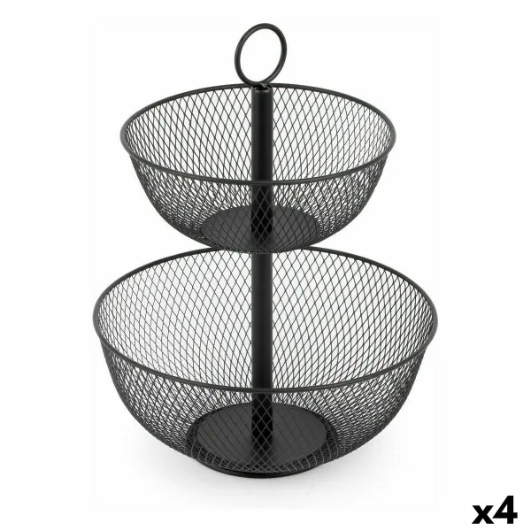Vaisių dubuo Confortime Dvigubas Metalinis 31 x 31 x 41 cm (4 vnt.)