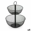 Augļu Bļoda Confortime Dubultā Metāls 31 x 31 x 41 cm (4 gb.)