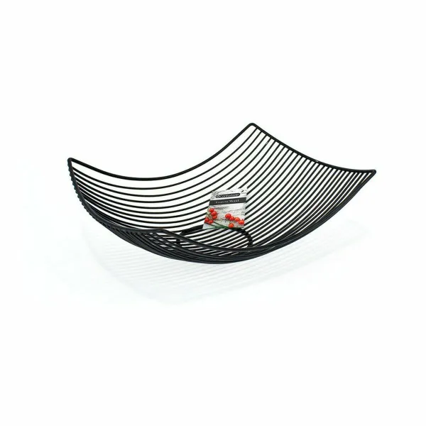 Augļu Bļoda Confortime Melns Metāls 31 x 23 x 10 cm (12 gb.)