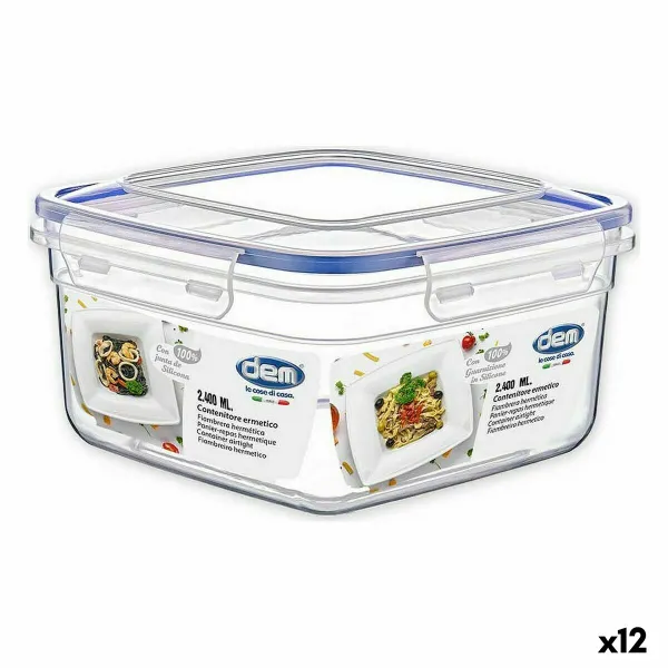 Hermetic Lunch Box Dem 2,4 L 21 x 21 x 11 cm (12 Units)