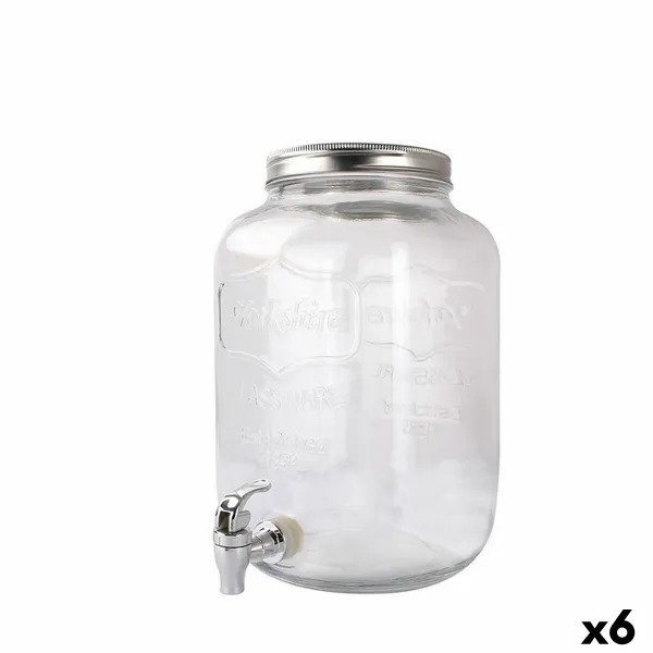 Бутылка воды с краном La Mediterránea Cтекло 4 L (6 штук)