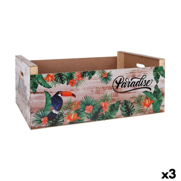 Galda paliktnis Confortime Paradise Koks Tropiskais 58 x 39 x 21 cm (3 gb.)