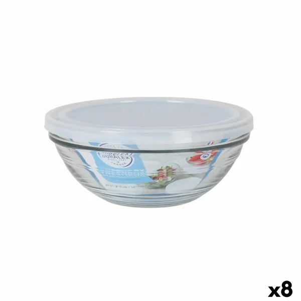Круглая коробочка для завтраков с крышкой Duralex FreshBox 970 ml ø 17 x 7 cm (8 штук)