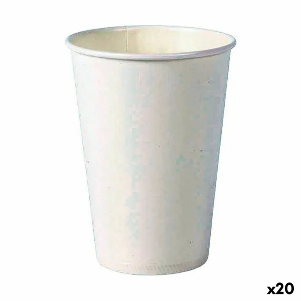 Lasisetti Algon Kertakäyttöinen Kartonki Valkoinen 20 Kappaletta 220 ml (20 osaa)