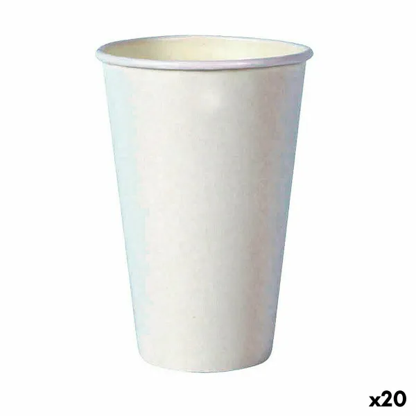 Glāžu komplekts Algon Vienreizējas lietošanas Kartons Balts 35 Daudzums 350 ml (20 gb.)
