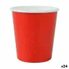 Glāžu komplekts Algon Vienreizējas lietošanas Kartons Sarkans 20 Daudzums 120 ml (24 gb.)