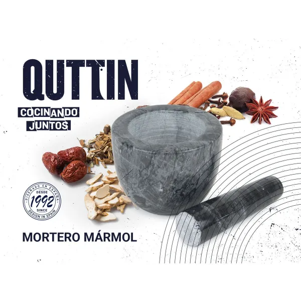 Кухонная ступка Quttin Гранитовый 10 x 10 x 8 cm (12 штук)